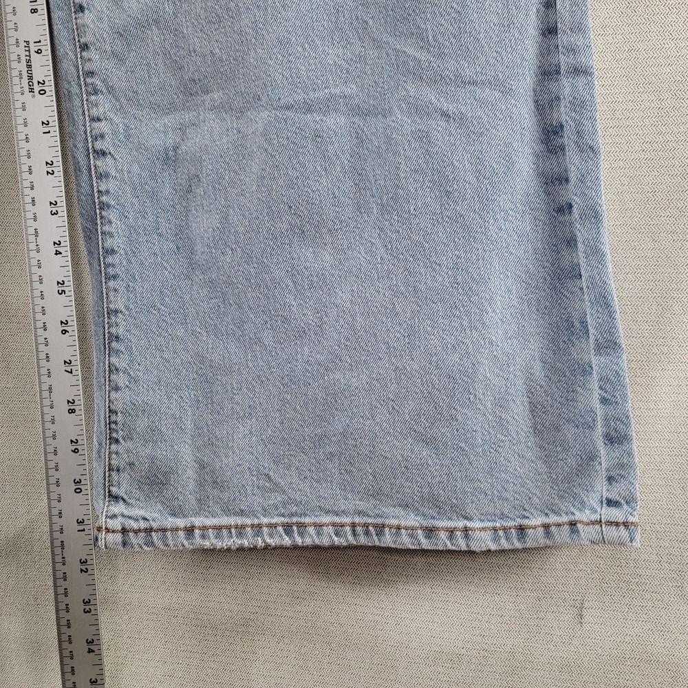 RSQ Baggy Wide Leg Jeans Relaxed Light Wash Low Rise NEW Womens 33 Denim - Picture 8 of 10